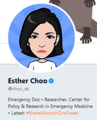 Esther Choo Twitter Profile
